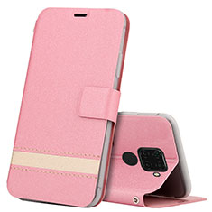 Coque Portefeuille Livre Cuir Etui Clapet L07 pour Huawei Nova 5z Rose