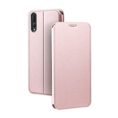 Coque Portefeuille Livre Cuir Etui Clapet L07 pour Huawei P20 Pro Rose