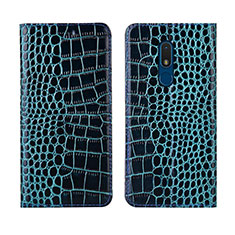 Coque Portefeuille Livre Cuir Etui Clapet L07 pour Nokia C3 Bleu