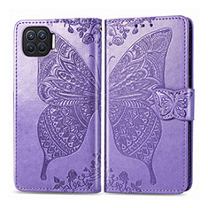 Coque Portefeuille Livre Cuir Etui Clapet L07 pour Oppo F17 Pro Violet Clair