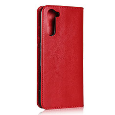 Coque Portefeuille Livre Cuir Etui Clapet L07 pour Oppo Reno3 A Rouge