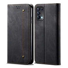 Coque Portefeuille Livre Cuir Etui Clapet L07 pour Oppo Reno5 5G Noir