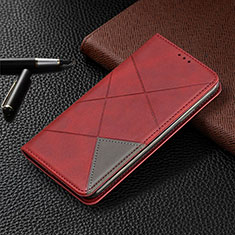 Coque Portefeuille Livre Cuir Etui Clapet L07 pour Samsung Galaxy A41 Rouge