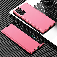 Coque Portefeuille Livre Cuir Etui Clapet L07 pour Samsung Galaxy S21 Ultra 5G Rose