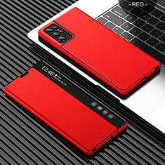 Coque Portefeuille Livre Cuir Etui Clapet L07 pour Samsung Galaxy S21 Ultra 5G Rouge