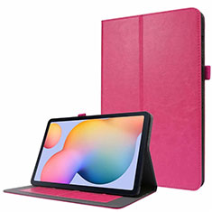 Coque Portefeuille Livre Cuir Etui Clapet L07 pour Samsung Galaxy Tab S7 11 Wi-Fi SM-T870 Rose Rouge