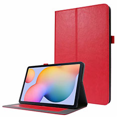 Coque Portefeuille Livre Cuir Etui Clapet L07 pour Samsung Galaxy Tab S7 4G 11 SM-T875 Rouge