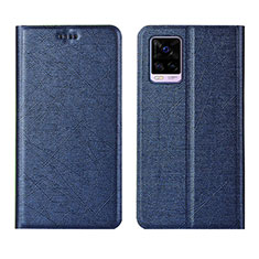 Coque Portefeuille Livre Cuir Etui Clapet L07 pour Vivo V20 Pro 5G Bleu