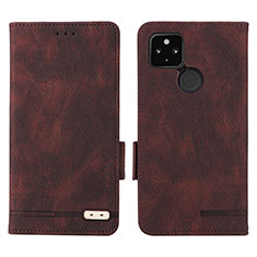 Coque Portefeuille Livre Cuir Etui Clapet L07Z pour Google Pixel 5 XL 5G Marron