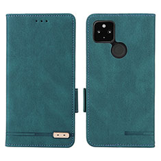 Coque Portefeuille Livre Cuir Etui Clapet L07Z pour Google Pixel 5 XL 5G Vert