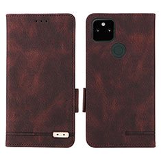 Coque Portefeuille Livre Cuir Etui Clapet L07Z pour Google Pixel 5a 5G Marron