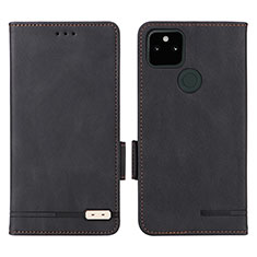 Coque Portefeuille Livre Cuir Etui Clapet L07Z pour Google Pixel 5a 5G Noir