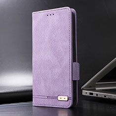 Coque Portefeuille Livre Cuir Etui Clapet L07Z pour Huawei Honor X6a Violet