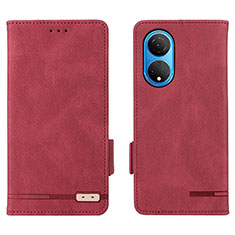 Coque Portefeuille Livre Cuir Etui Clapet L07Z pour Huawei Honor X7 Rouge