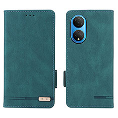 Coque Portefeuille Livre Cuir Etui Clapet L07Z pour Huawei Honor X7 Vert