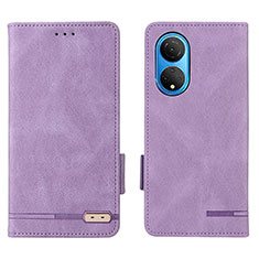 Coque Portefeuille Livre Cuir Etui Clapet L07Z pour Huawei Honor X7 Violet