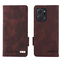 Coque Portefeuille Livre Cuir Etui Clapet L07Z pour Huawei Honor X7a Marron