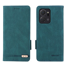 Coque Portefeuille Livre Cuir Etui Clapet L07Z pour Huawei Honor X7a Vert