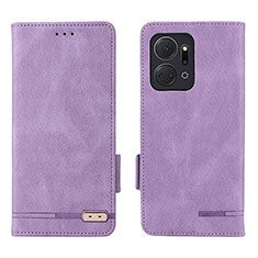 Coque Portefeuille Livre Cuir Etui Clapet L07Z pour Huawei Honor X7a Violet