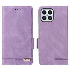 Coque Portefeuille Livre Cuir Etui Clapet L07Z pour Huawei Honor X8 4G Violet