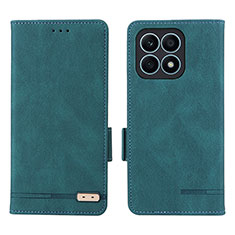 Coque Portefeuille Livre Cuir Etui Clapet L07Z pour Huawei Honor X8a 4G Vert