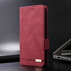 Coque Portefeuille Livre Cuir Etui Clapet L07Z pour Huawei Honor X8b Rouge