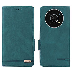 Coque Portefeuille Livre Cuir Etui Clapet L07Z pour Huawei Honor X9 5G Vert