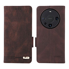 Coque Portefeuille Livre Cuir Etui Clapet L07Z pour Huawei Mate 60 Pro+ Plus Marron