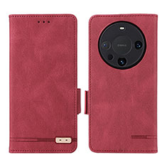 Coque Portefeuille Livre Cuir Etui Clapet L07Z pour Huawei Mate 60 Pro+ Plus Rouge