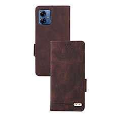 Coque Portefeuille Livre Cuir Etui Clapet L07Z pour Motorola Moto G14 Marron