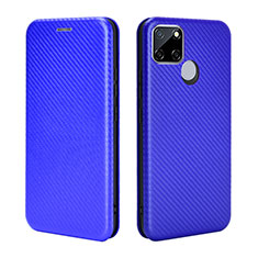 Coque Portefeuille Livre Cuir Etui Clapet L07Z pour Realme 7i RMX2193 Bleu