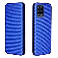 Coque Portefeuille Livre Cuir Etui Clapet L07Z pour Realme 8 4G Bleu