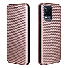 Coque Portefeuille Livre Cuir Etui Clapet L07Z pour Realme 8 4G Or Rose