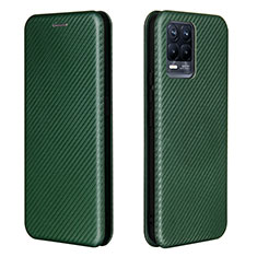 Coque Portefeuille Livre Cuir Etui Clapet L07Z pour Realme 8 4G Vert