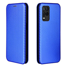 Coque Portefeuille Livre Cuir Etui Clapet L07Z pour Realme 8 5G Bleu