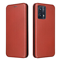 Coque Portefeuille Livre Cuir Etui Clapet L07Z pour Realme 9 4G Marron