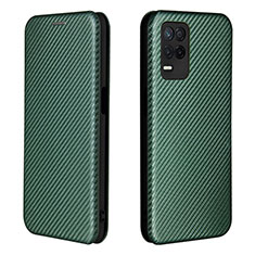 Coque Portefeuille Livre Cuir Etui Clapet L07Z pour Realme 9 5G India Vert