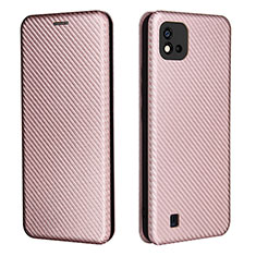 Coque Portefeuille Livre Cuir Etui Clapet L07Z pour Realme C11 (2021) Or Rose