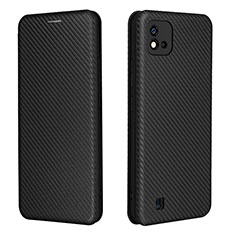 Coque Portefeuille Livre Cuir Etui Clapet L07Z pour Realme C20 Noir