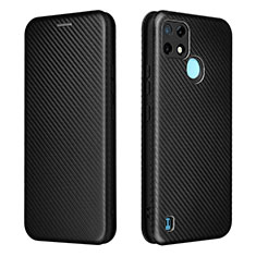 Coque Portefeuille Livre Cuir Etui Clapet L07Z pour Realme C25Y India Noir