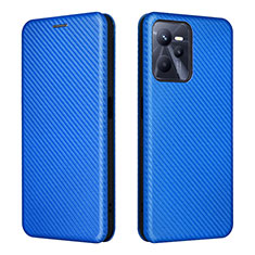 Coque Portefeuille Livre Cuir Etui Clapet L07Z pour Realme C35 Bleu