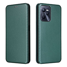 Coque Portefeuille Livre Cuir Etui Clapet L07Z pour Realme C35 Vert