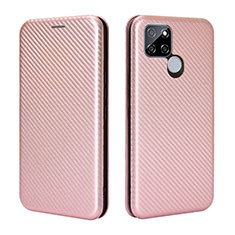 Coque Portefeuille Livre Cuir Etui Clapet L07Z pour Realme Q2i 5G Or Rose