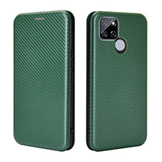 Coque Portefeuille Livre Cuir Etui Clapet L07Z pour Realme Q2i 5G Vert