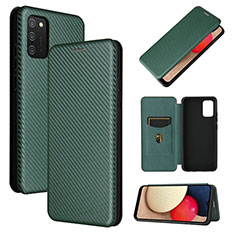 Coque Portefeuille Livre Cuir Etui Clapet L07Z pour Samsung Galaxy A02s Vert