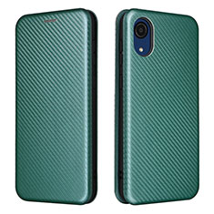 Coque Portefeuille Livre Cuir Etui Clapet L07Z pour Samsung Galaxy A03 Core Vert