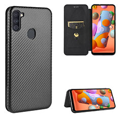 Coque Portefeuille Livre Cuir Etui Clapet L07Z pour Samsung Galaxy A11 Noir