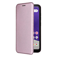 Coque Portefeuille Livre Cuir Etui Clapet L07Z pour Samsung Galaxy A22 5G SC-56B Or Rose