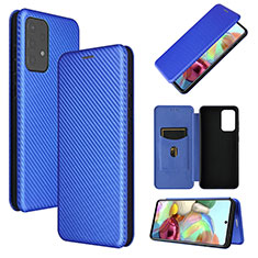 Coque Portefeuille Livre Cuir Etui Clapet L07Z pour Samsung Galaxy A72 4G Bleu