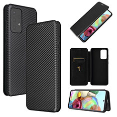 Coque Portefeuille Livre Cuir Etui Clapet L07Z pour Samsung Galaxy A72 4G Noir